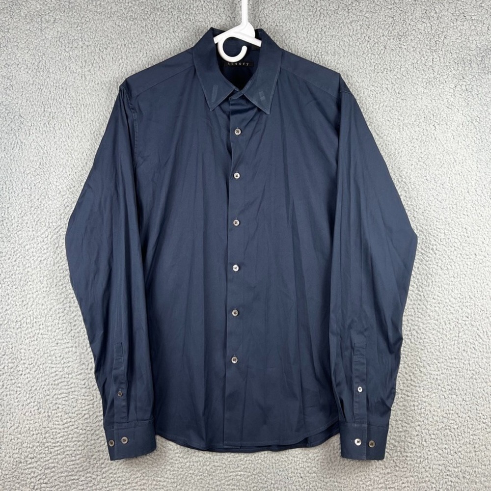 Theory Sylvain Wealth Shirt Mens size Medium‎ Button Up Dress Business Stretch